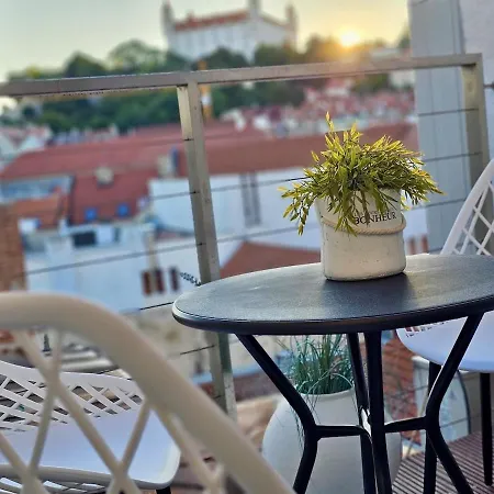 Three Stories In Old Center With Castle View And Terrace * 布拉迪斯拉发